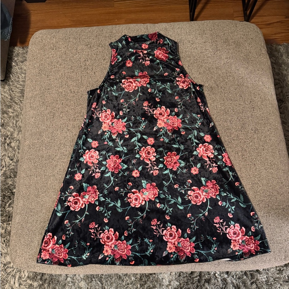 Mudd Black and Pink Floral Mini Dress